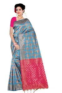 Stylish Fancy Designer Silk Saree With Blouse Piece For Women-thumb1