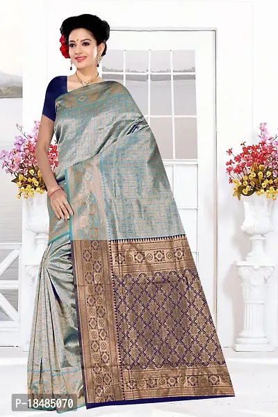 Stylish Fancy Designer Silk Saree With Blouse Piece For Women-thumb0