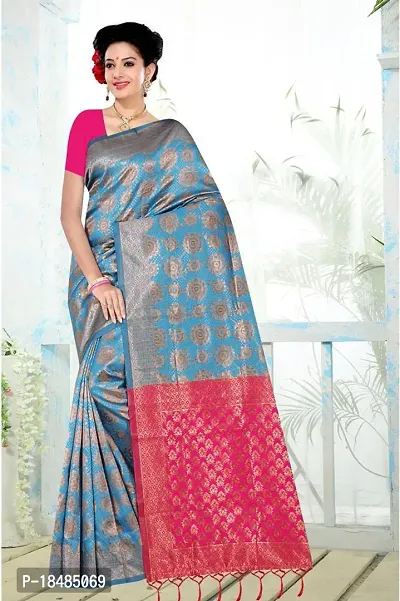 Stylish Fancy Designer Silk Saree With Blouse Piece For Women-thumb0