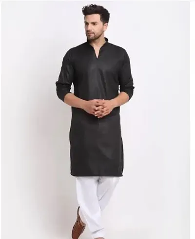 Classic Blend Solid Kurta Bottom Set for Men