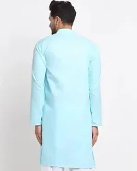 Reliable Cotton Blend Solid Kurta For Men-thumb1