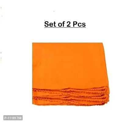 Cotton Wiping Kitchen Napins Cleaning Dusting And Cleaning Cloth Colour- Orange( Pack of 2 Pcs)-thumb0