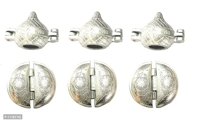 Aluminuim Modak  Gujiya Mould Sacha for Festivals-Silver(Set of 6 Pcs)