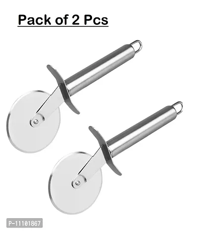 Combo of Stainless Steel Wheel Pizza Cutter(Pack of 2 Pcs)