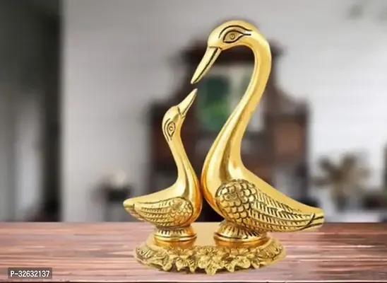 Pair of Kissing Duck Decorative Showpiece Swan Set Statue for Home Table Office Desk Decoration  Gift for him her Couple Anniversary Birthday5 Inch Gold Kissing Swan Couple