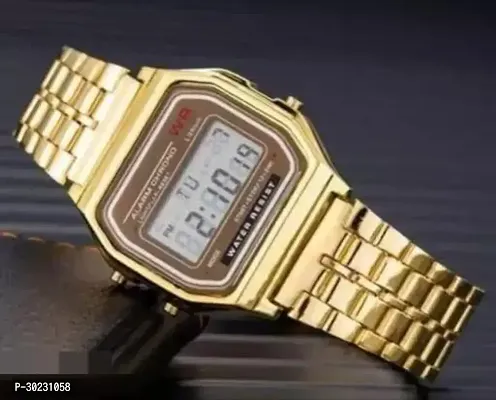 Stylish Golden Metal Analog Watches For Men-thumb0