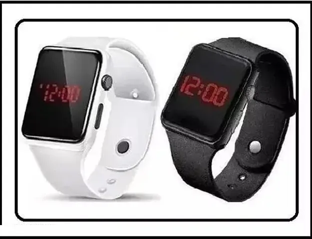 Stylish Silicone Digital Smart Watches For Women Pack of 2