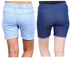 FABS COLLECTION Denim Combo Shorts for Girls (,)-thumb1