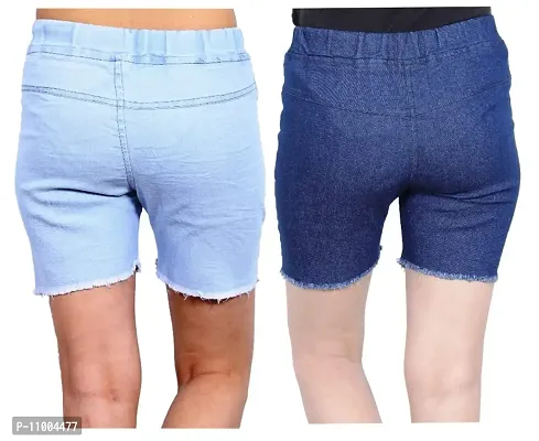 FABS COLLECTION Denim Combo Shorts for Girls (,)-thumb2