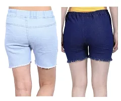 FABS COLLECTION Denim Combo Shorts for Girls (,)-thumb1