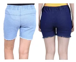 FABS COLLECTION Denim Combo Shorts for Girls (,)-thumb1