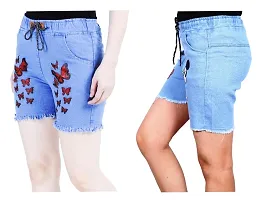 FABS COLLECTION Denim Combo Shorts for Girls (,)-thumb2