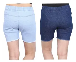 FABS COLLECTION Denim Combo Shorts for Girls (,)-thumb1