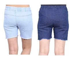 FABS COLLECTION Denim Combo Shorts for Girls (,)-thumb1