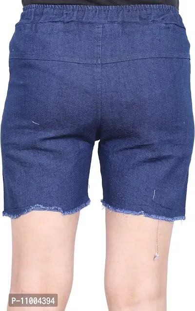 FABS COLLECTION Denim Shorts for Girls (Dark Micky Short, 14-15 Years)-thumb2