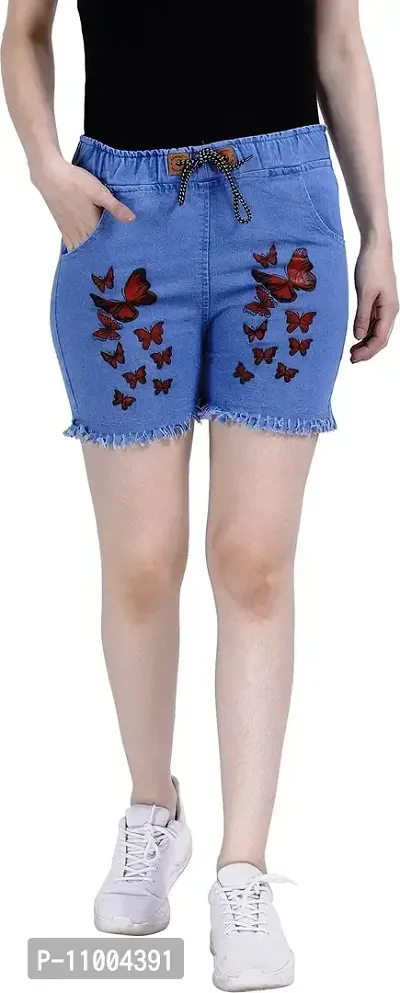 FABS COLLECTION? Blue Denim Shorts for Girls and Womens 01 (28, Light Blue)-thumb0