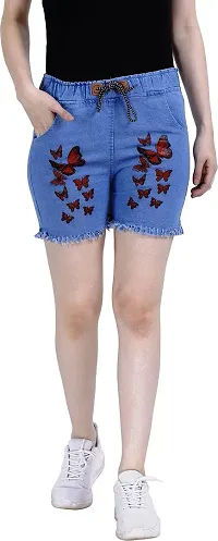 FABS COLLECTION? Shorts for Girls and Womens 01 (28, Light Blue)