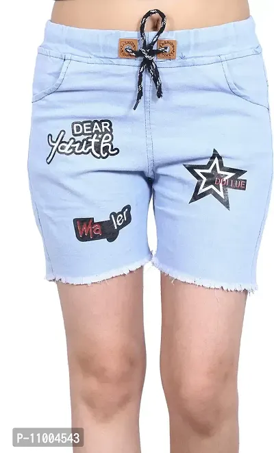 FABS COLLECTION Denim Shorts for Girls (Light Star Short, 14-15 Years)