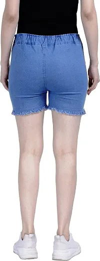 FABS COLLECTION? Blue Denim Shorts for Girls and Womens 01 (28, Light Blue)-thumb1