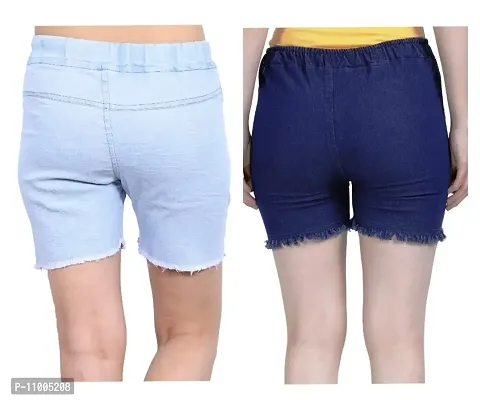 FABS COLLECTION Denim Combo Shorts for Girls (,)-thumb2