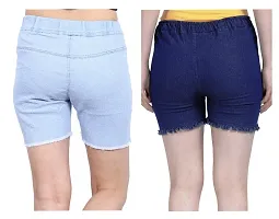 FABS COLLECTION Denim Combo Shorts for Girls (,)-thumb1