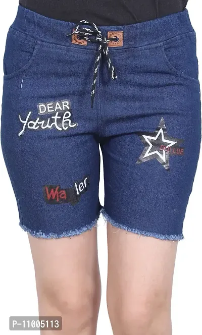 FABS COLLECTION Denim Shorts for Girls (Dark Star Short, 14-15 Years)