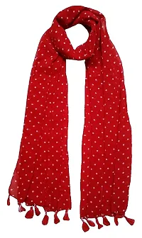 FABS COLLECTION Combo of 4 scarf stoles dupatta for Girls/Ladies/Women Printed Chiffon Multicolored Scarf and Stoles with Pearl Tassels-thumb3