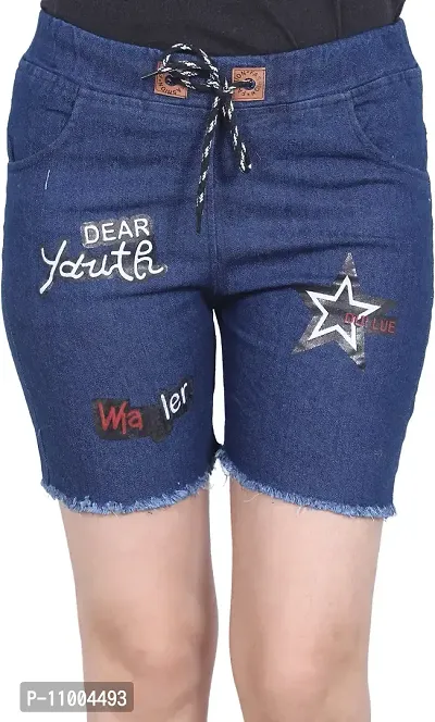 FABS COLLECTION Denim Shorts for Girls (Dark Star Short, 12-13 Years)