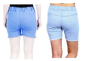 FABS COLLECTION Denim Combo Shorts for Girls (,)-thumb1