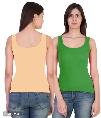 17Hills#174; Pack of 2 Premium Tank Top Vest Top Camisole Sando Spaghetti Inner Wear Camis for Women,Girls Group-E