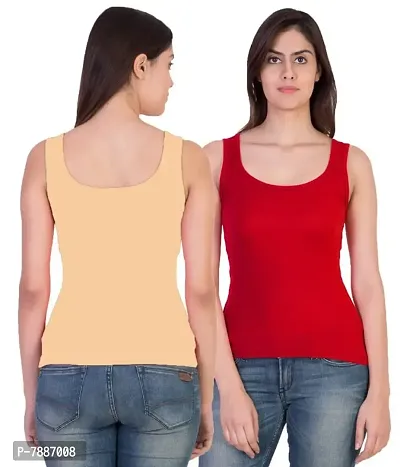 17Hills#174; Pack of 2 Premium Tank Top Vest Top Camisole Sando Spaghetti Inner Wear Camis for Women,Girls Group-E