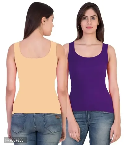 17Hills#174; Pack of 2 Premium Tank Top Vest Top Camisole Sando Spaghetti Inner Wear Camis for Women,Girls Group-E