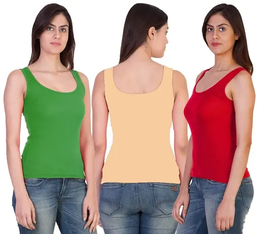 17Hills&#174; Pack of 3 Premium Tank Top Vest Top Camisole Sando Spaghetti Inner Wear Camis for Women,Girls
