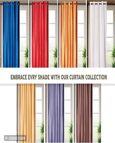 Shappy Attires   Polyester Blackout Door Curtain Single Curtain Solid Yellow 82x47 inch-thumb4