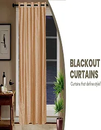 Shappy Attires  cm  Polyester Blackout Window Curtain Single Curtain Self Design Yellow 59x47 inch-thumb3