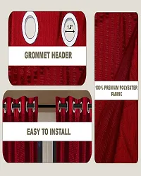 Shappy Attires   Polyester Blackout Door Curtain Single Curtain Solid Red 82x47 inch-thumb2