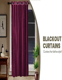 Shappy Attires  cm  Polyester Blackout Window Curtain Single Curtain Self Design Maroon 59x47 inch-thumb4