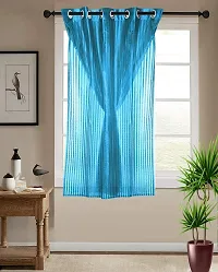 Shappy Attires  cm  Polyester Blackout Window Curtain Single Curtain Self Design Blue 59x47 inch-thumb1