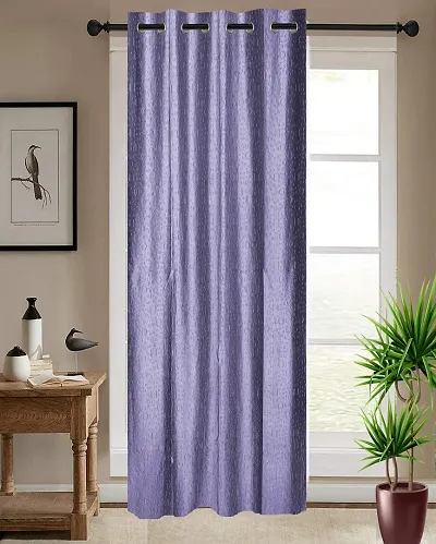 Shappy Attires   Polyester Blackout Door Curtain Single Curtain Solid Purple 82x47 inch