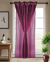 Shappy Attires   Polyester Blackout Door Curtain Single Curtain Solid Maroon 82x47 inch-thumb1