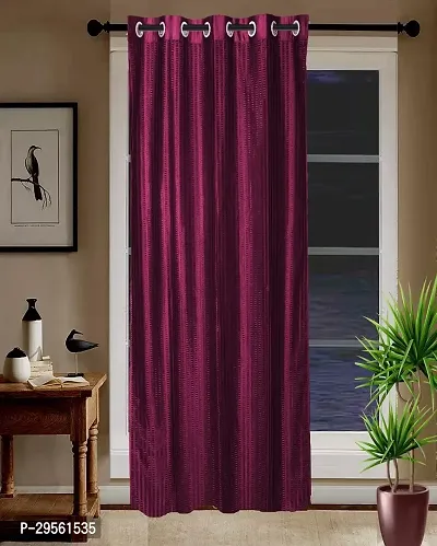 Shappy Attires   Polyester Blackout Door Curtain Single Curtain Solid Maroon 82x47 inch