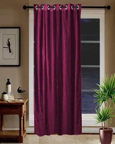 Shappy Attires   Polyester Blackout Door Curtain Single Curtain Solid Maroon 82x47 inch