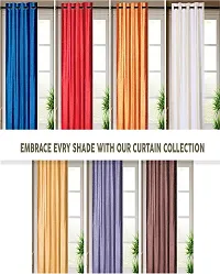 Shappy Attires   Polyester Blackout Door Curtain Single Curtain Solid Orange 82x47 inch-thumb3