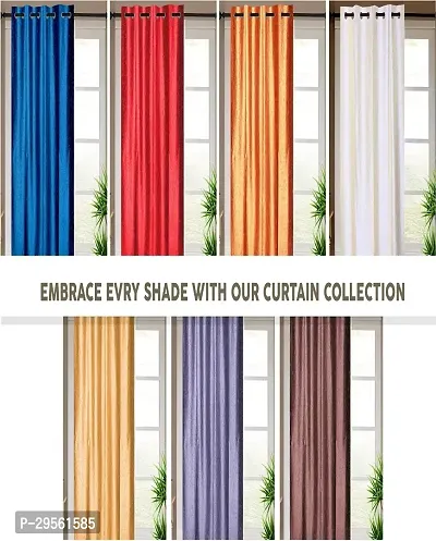 Shappy Attires   Polyester Blackout Door Curtain Single Curtain Solid Orange 82x47 inch-thumb4