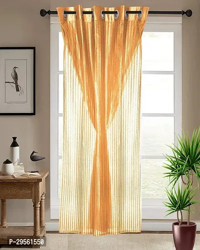 Shappy Attires   Polyester Blackout Door Curtain Single Curtain Solid Orange 82x47 inch-thumb2