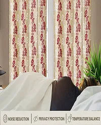 Shappy Attires  cm  Polyester Room Darkening Window Curtain Pack Of 2 Printed Red 82x47 inch-thumb2