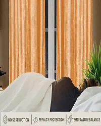 Shappy Attires  cm  Polyester Blackout Window Curtain Single Curtain Self Design Orange 59x47 inch-thumb3