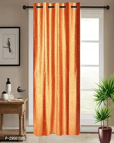 Shappy Attires   Polyester Blackout Door Curtain Single Curtain Solid Orange 82x47 inch