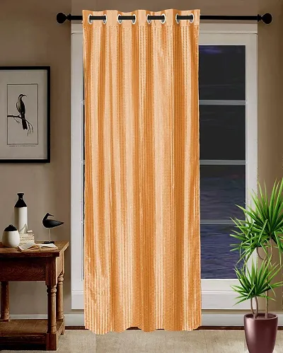 Shappy Attires   Polyester Blackout Door Curtain Single Curtain Solid Orange 82x47 inch