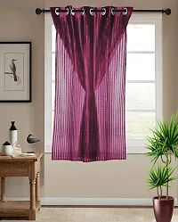 Shappy Attires  cm  Polyester Blackout Window Curtain Single Curtain Self Design Maroon 59x47 inch-thumb1